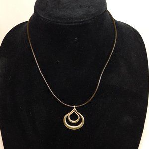 Fossil Leather Cord Necklace With Pendant
